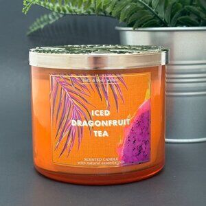 BBW Iced Dragonfruit Tea Bath & Body Works 3 Wick Candle